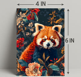 Red Panda Nature Whimsy: Stunning Vibrant Animal Poster