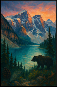 Mountain Wilderness At Sunset Poster