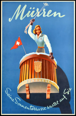 Mürren Ski Paradise Awaits Poster
