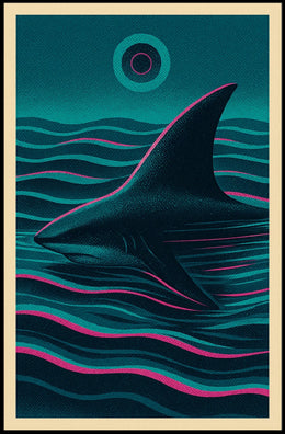 Shark In The Waves Poster