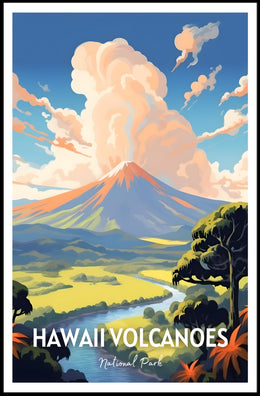 Hawaii Volcanoes National Park Scenic Poster Print