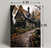 Enchanted Autumn Cottage Poster