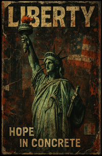 Statue of Liberty Vintage Art Political or Propaganda Poster PosterGoat
