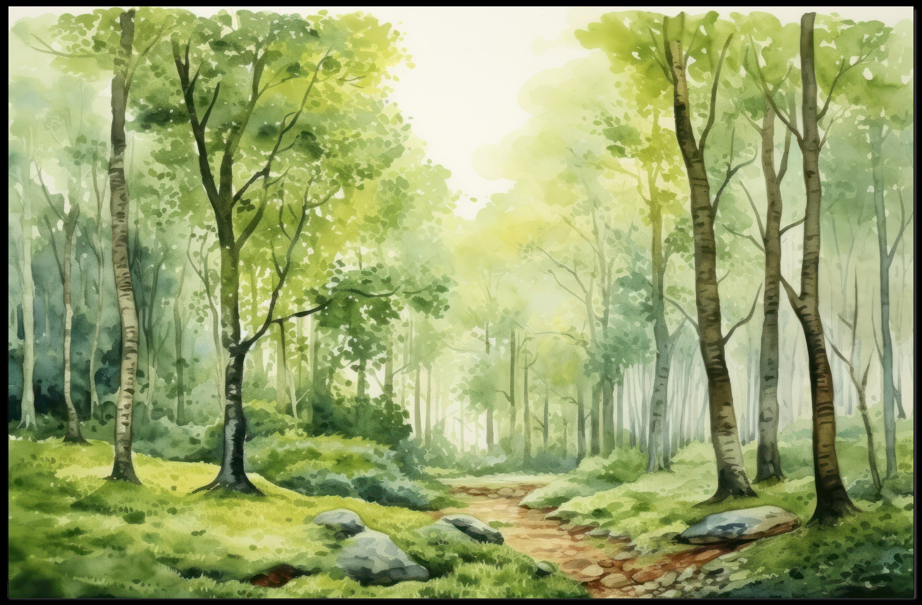 Tranquil Forest Pathway Poster