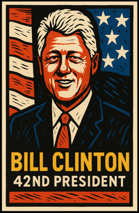 Bill Clinton 42nd President Poster