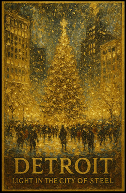 Detroit Light In The City Of Steel Poster