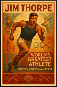 Jim Thorpe Legendary Athlete Poster