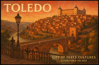Toledo City of Three Cultures Travel Poster