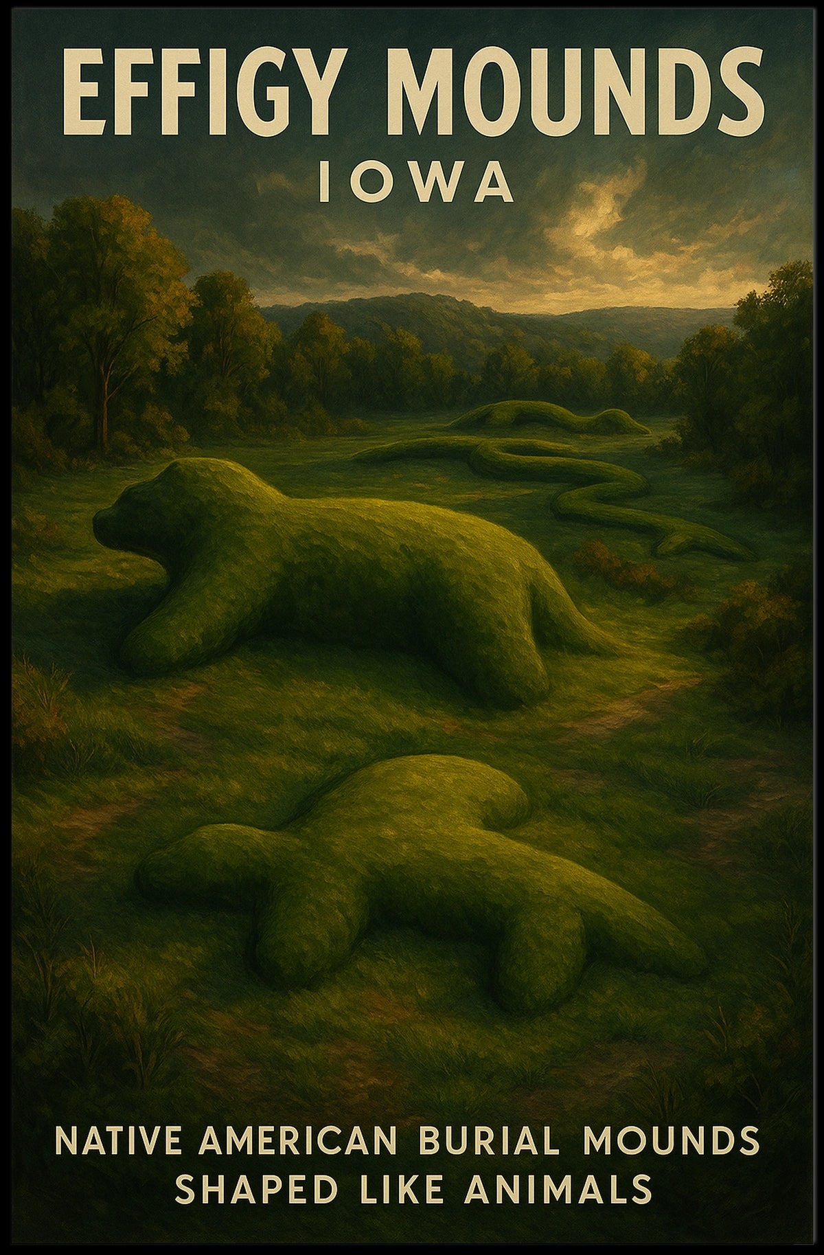 Effigy Mounds Of Iowa Poster