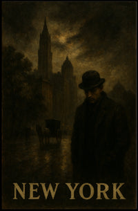 New York Noir Poster City Shadows Wall Art 18x24 Print