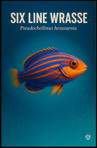 Six Line Wrasse Poster PosterGoat