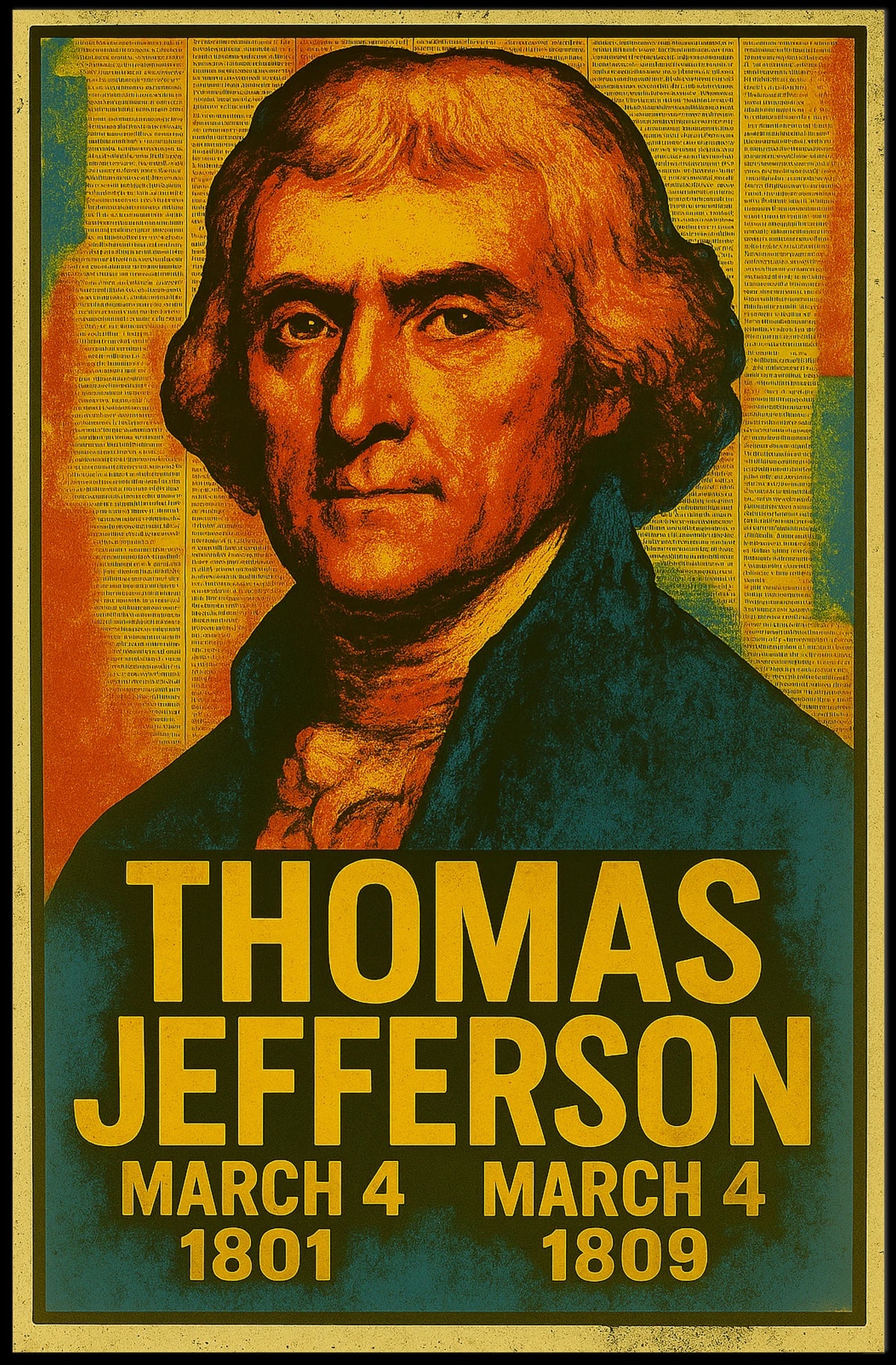 Thomas Jefferson Vintage Patriotic Collector Poster
