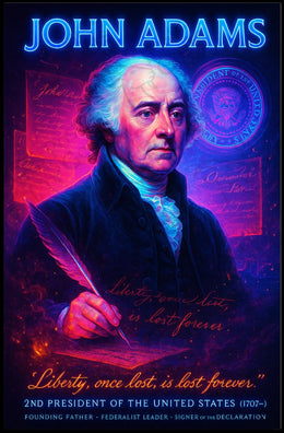 John Adams Portrait in Historical or Presidential Poster