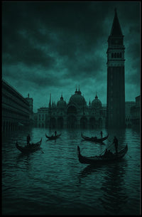 Mystical Gondolas: Venice Urban Cityscape Poster