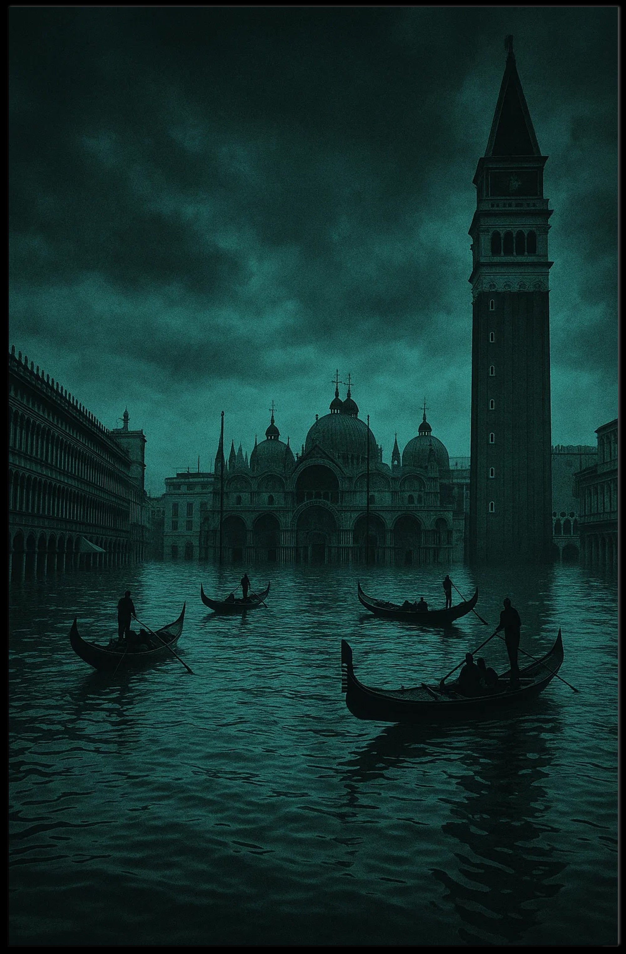 Mystical Gondolas: Venice Urban Cityscape Poster