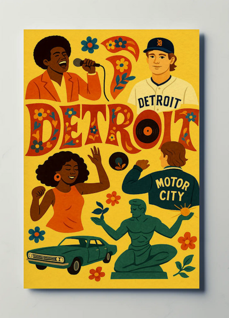 Detroit Culture Music Motown Spirit Travel Poster