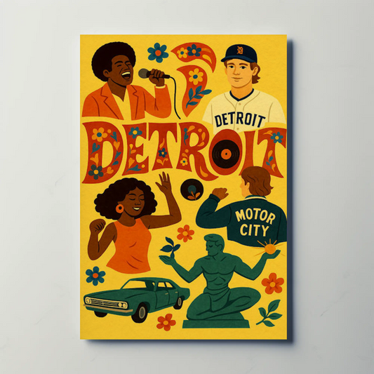 Detroit Culture Music Motown Spirit Travel Poster