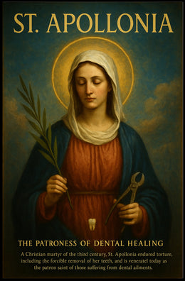 St. Apollonia Religious Veneration Art Poster - Cultural Heritage Poster PosterGoat