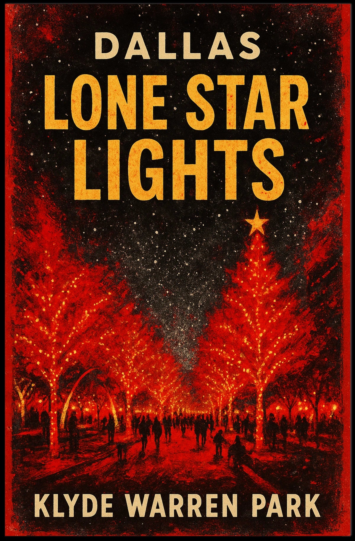 Dallas Lone Star Lights Poster