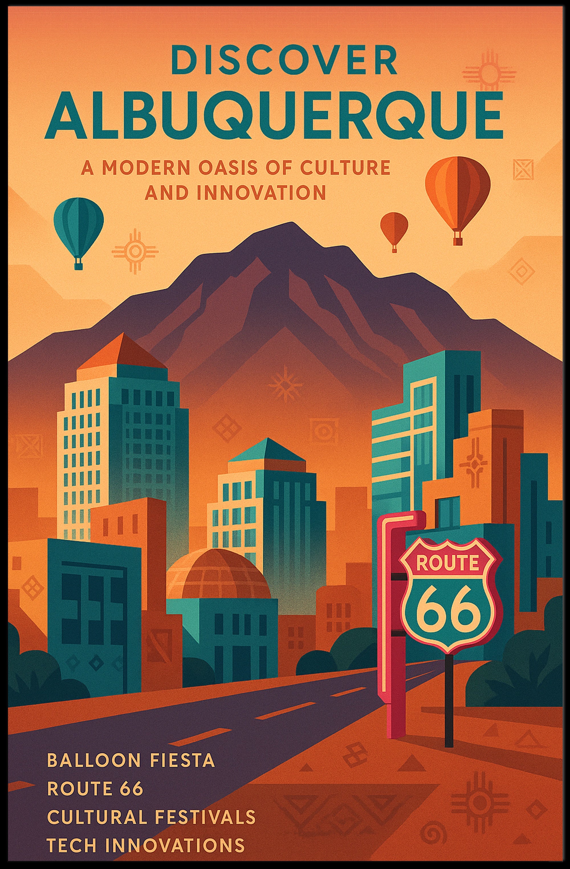 Discover Albuquerque Wall Art Print PosterGoat