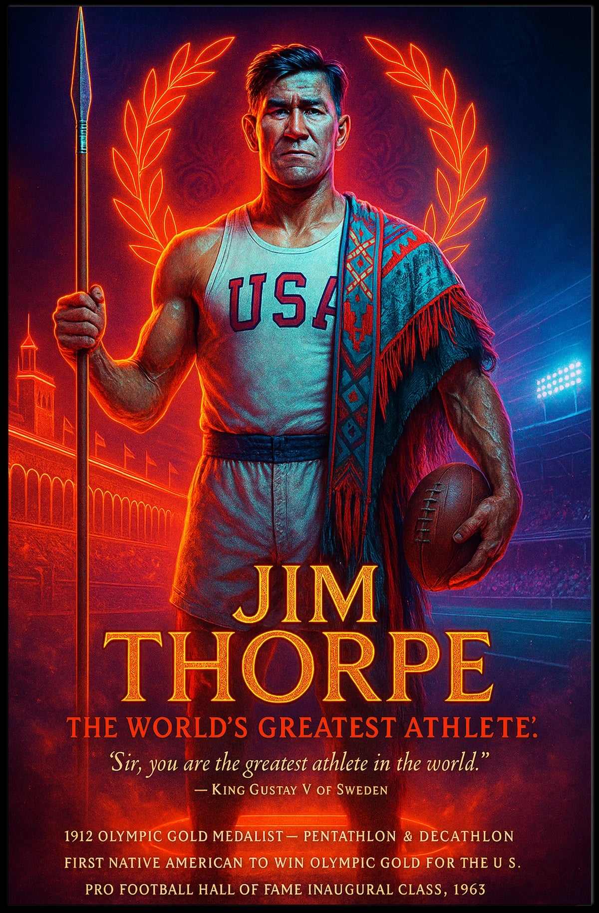 Jim Thorpe Legendary Athlete Jim Thorpe Poster