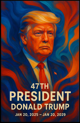 Patriotic U.S. Leader in Dynamic Colors Political Poster