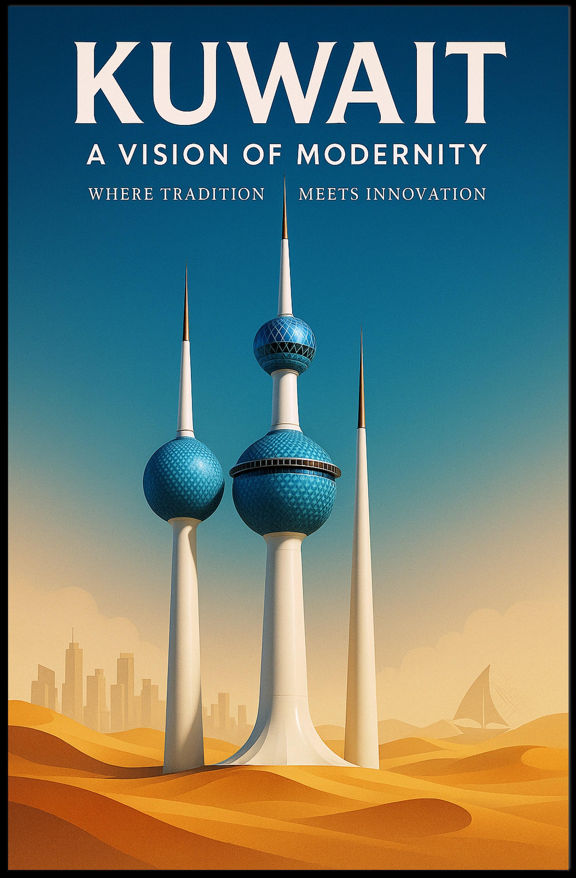 Kuwait - A Vision of Modernity Poster PosterGoat