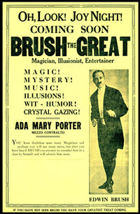 Vintage Magic Performance Poster Featuring Edwin Brush Illusionist
