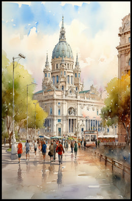 European Cathedral Historical Architecture Travel Poster