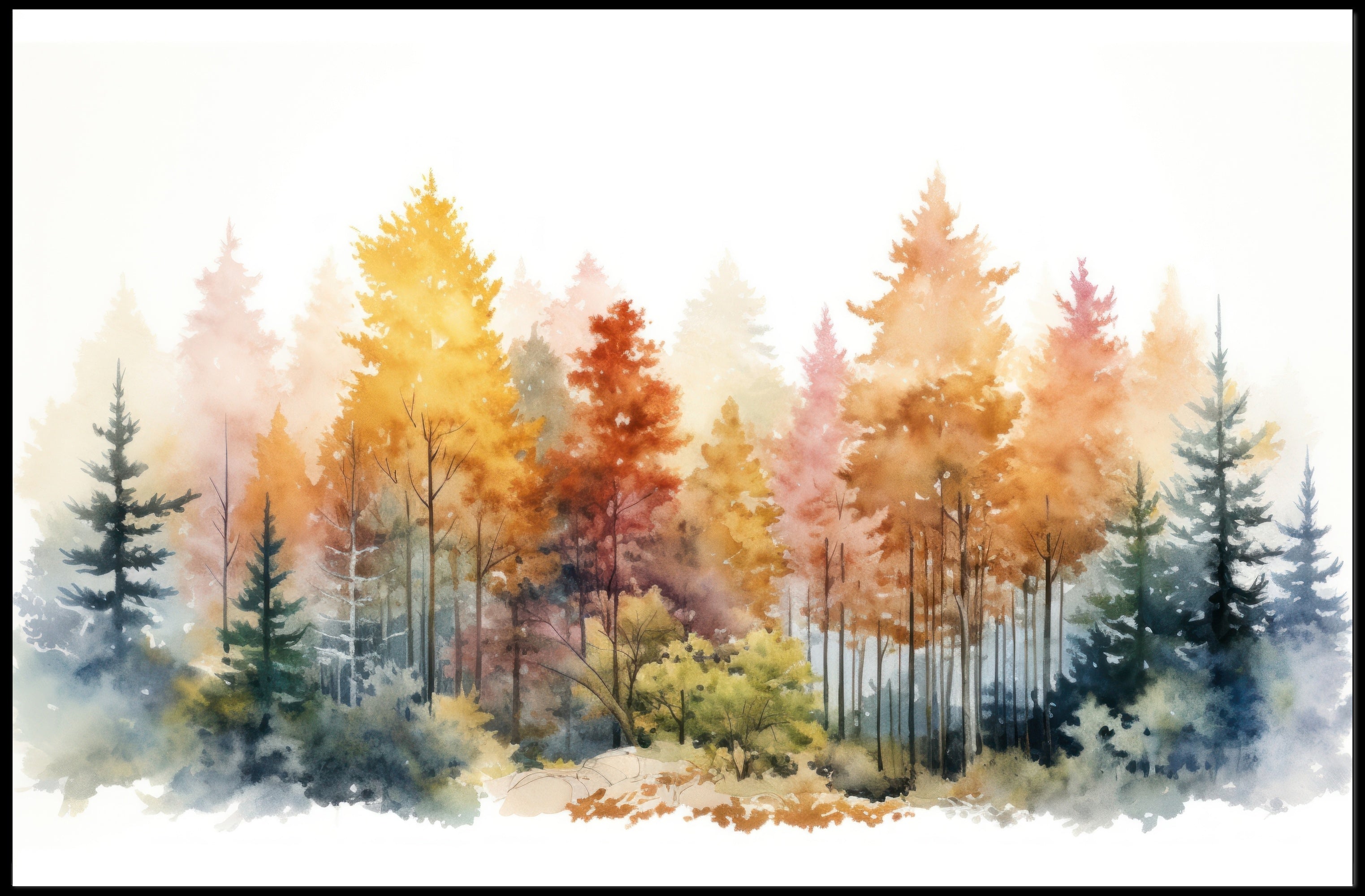 Autumn Forest Serenity Poster
