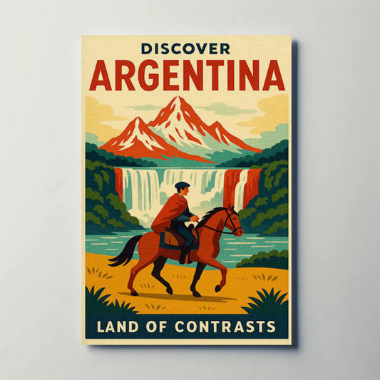 Discover Argentina Land Of Contrasts Travel Poster