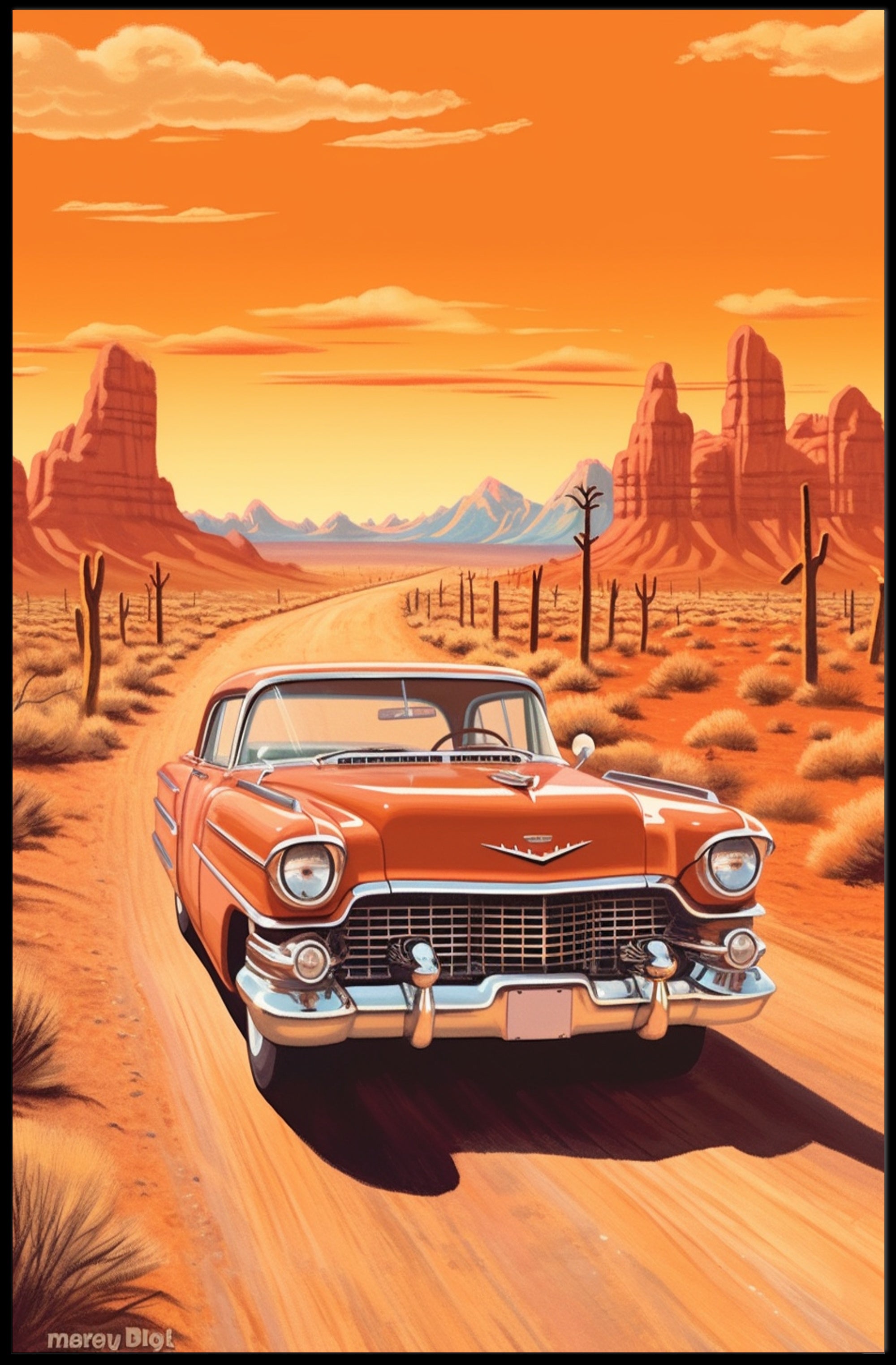 Classic Desert Drive Poster