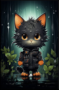 The Adventurous Cat In The Rainforest Poster