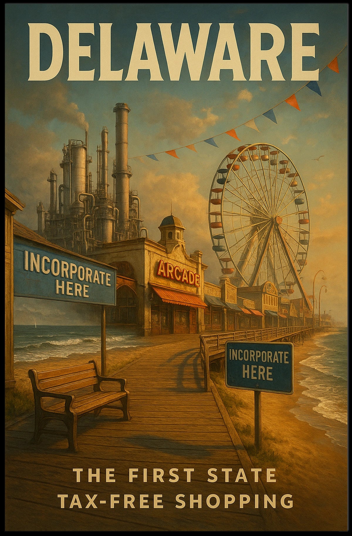 Delaware The First State Poster