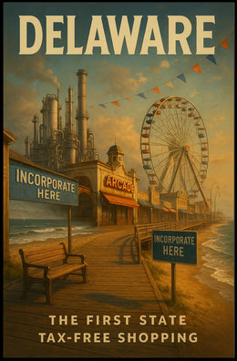 Delaware The First State Poster