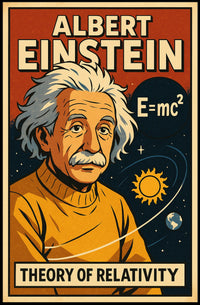 Albert Einstein Relativity Theory Inspiring Scientific Art Illuminating Minds Poster