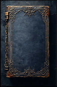 Ornate Leather Book Cover Poster