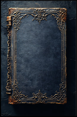 Ornate Leather Book Cover Poster