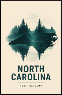 North Carolina Nature Reflection Poster