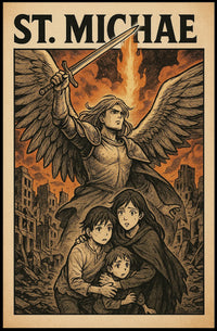 St. Michael Protector In Chaos Poster