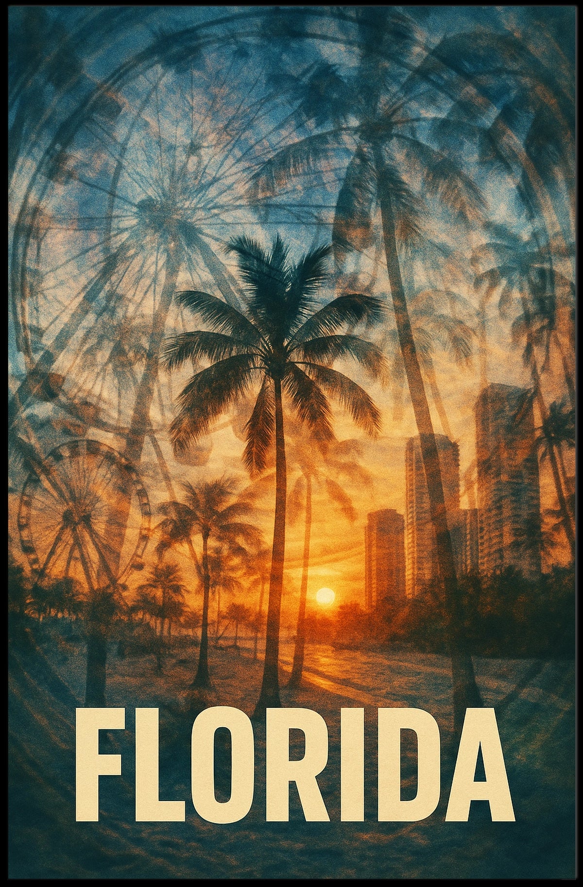 Florida Sunset Vibes Poster