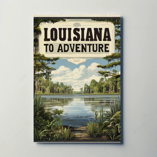 Louisiana Vintage Poster - Bayou Adventure