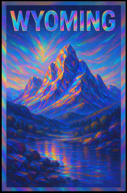 Wyoming Mountain Landscape Poster