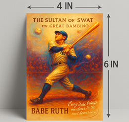 Babe Ruth Vintage Baseball Sports Poster