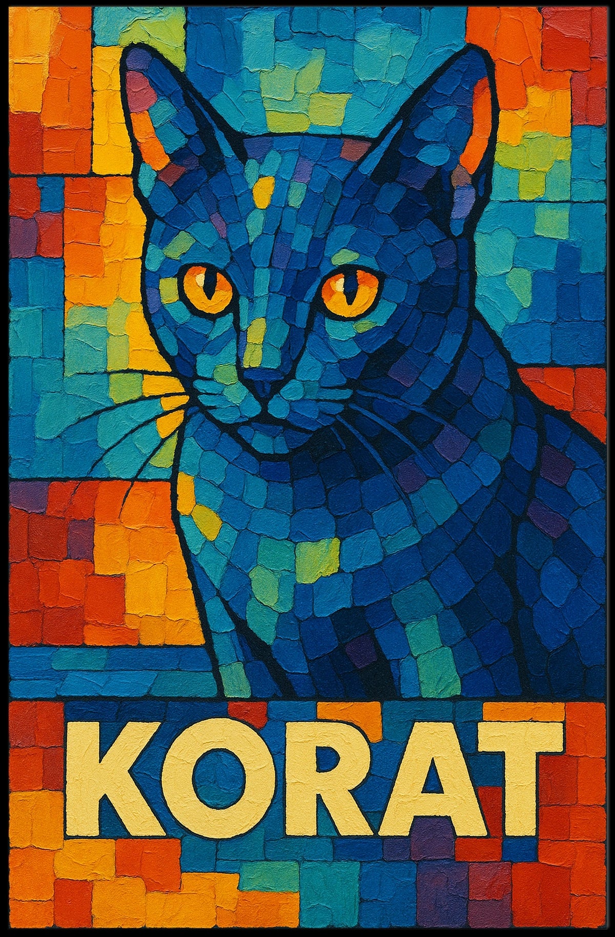 Korat Cat Art Poster