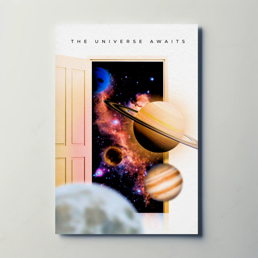 Vintage Poster Universe Door Planets