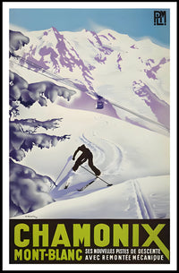 Chamonix Mont-Blanc Ski Poster
