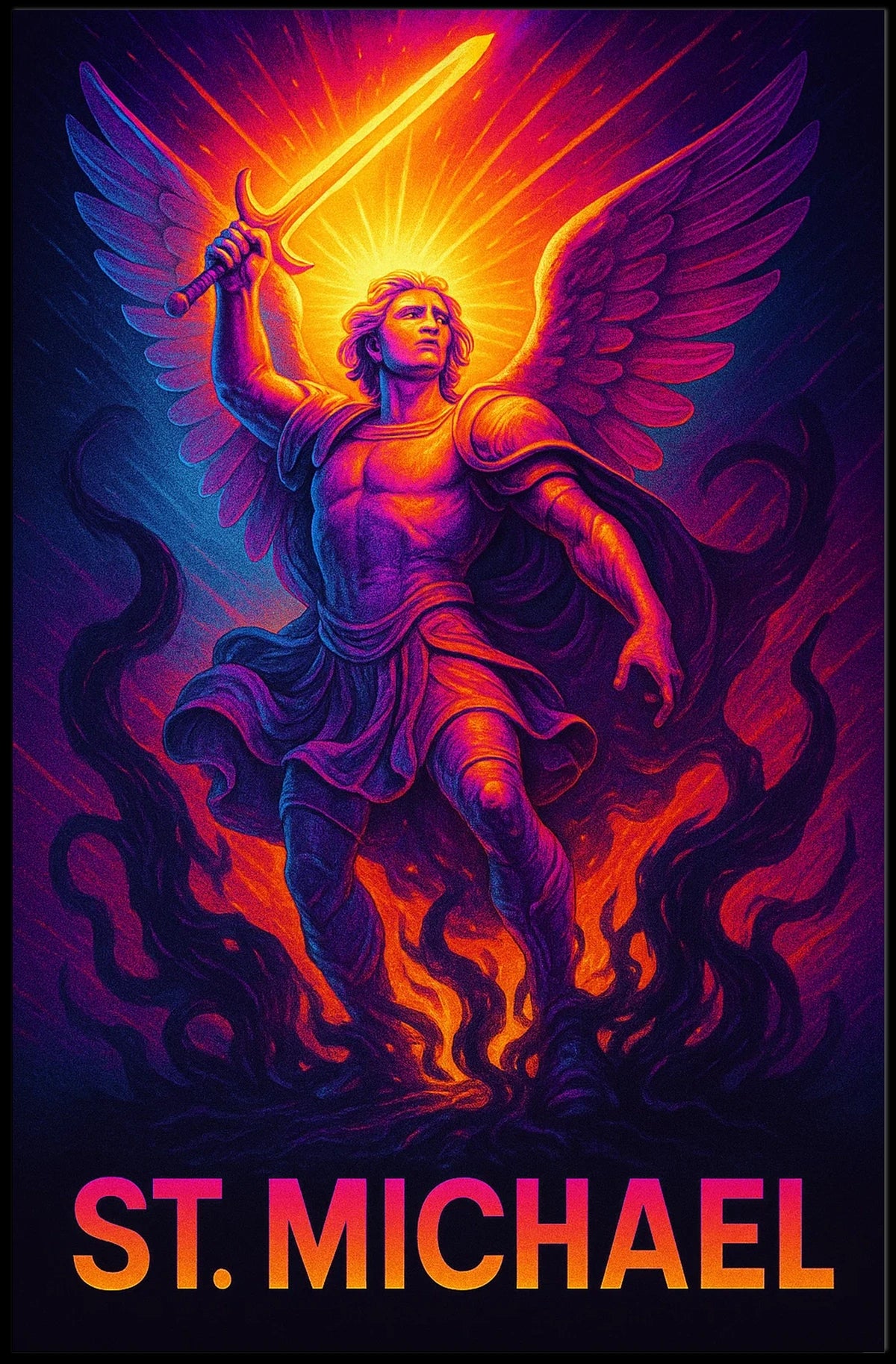 St. Michael The Warrior Archangel Poster