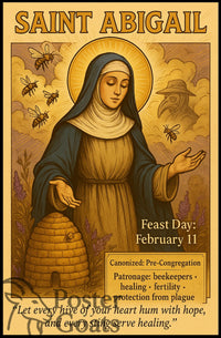 Saint Abigail Prayerful Vintage Religious Cultural or Heritage Poster