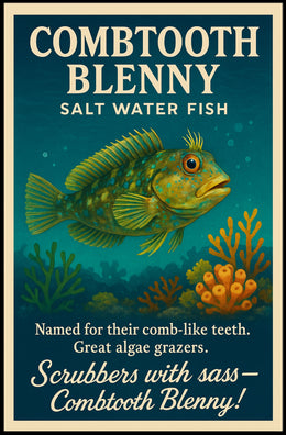 Combtooth Blenny Saltwater Fish Poster Art PosterGoat